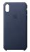 iPhone Xs Max - Leather Case - Midnight Blue
