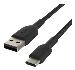 USB-a To USB-c Cable Braided 2m Black