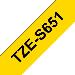 Tape 24mm Black On Yellow Strong Adhesive (tze-s651)