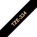 Tape Tz Series 12mm Lami Gold On Black (tze-334)
