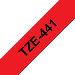 Tape 18mm Lami Black On Red (tze-441)