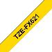 Flexible Tape 9mm Black On Yellow (tze-fx621)