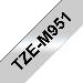 Tape 24mm Mat Metalic Black On Silver