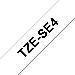 Tape 18mm Black On White Security (tze-se4)