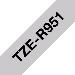Tape Tzer951 24mm Black On Silver Satin Ribbon
