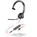Headset Blackwire 3315-m - Monaural - USB-a / 3.5mm
