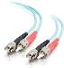 Fibre Optic Cable St-st 10GB 50/125 Om3 Duplex Multimode Pvc (lszh) Blue 1m