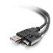 USB 2.0 USB-C to USB-A Cable M/M - Black 1m