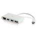 USB-C to Ethernet Adapter with 3-Port USB Hub - White