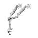 TRIPP LITE Dual-Display Flex-Arm Mount for 17in to 32in Monitors - Clamp or Grommet, USB, Audio Ports