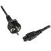 Power Cord - Eu Mains To Iec320 C5 Power Cord - 0.75mm 3 Slot 1m