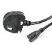 Laptop Power Cord - Uk Plug To Iec320 C7 Power Cord 1m