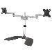 Dual Monitor Stand - Articulating Arms - Height Adjustable - For Vesa Mount Monitors Up To 32in - Steel/aluminum