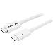 Thunderbolt 3 USB C Cable 20gbps - White 1m