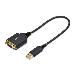 USB To Null Modem Serial Cable 1ft/30cm