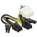 Power GPU Cable 8-pin to Two 6+2 Pin 5cm  (CBL-PWEX-1040)