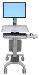Workfit C Sit Stand Workstation For Single LCD Monitor Ld With Mobile Cart Base ( Two-tone Grey )