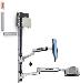 Lx Sit-stand Wall Mount System With Medium Cpu Holder (polished Aluminum Silver Cpu Holder)