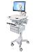Styleview Cart With LCD Pivot Non-powered 2 Drawers (white Grey And Polished Aluminum)