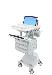 Styleview Laptop Cart SLA Powered 9 Drawers (white Grey And Polished Aluminum) Eu/sa