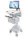 Styleview Cart With LCD Arm SLA Powered 6 Drawers (white Grey And Polished Aluminum) Eu / Sa