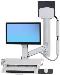 Styleview Sit-stand Combo System With Worksurface And Medium Cpu Holder (white)