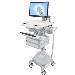 Styleview Cart With LCD Arm LiFe Powered 4 Drawers (white Grey And Polished Aluminum) CHE