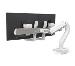 HX Dual Monitor Arm, Low-Profile Top Mount C-Clamp white