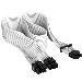 Premium Individually Sleeved 12+4pin Pci-e Gen 5 12vhpwr 600w Cable Type 4 White