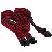 Premium Individually Sleeved 12+4pin Pci-e Gen 5 12vhpwr 600w Cable Type 4 Black/red