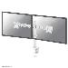 Flat Screen Desk Mount Full Motion Dual 10-27in White