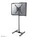 Flat Screen Floor Stand Height 75-124cm Black