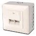 Cat 5e Class D Wall Outlet Shielded Surface Mount