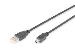 USB 2.0 connection cable, type A - mini B (5pin) M/M, 3m USB 2.0 conform Black