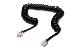 UAE connection cable, RJ10 4m CU, 4x7x0,12mm, unshielded, M/M, Flat cable, helic, black