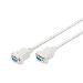 Zero-Modem connection cable, D-Sub9 F/F, 3m snap-hoods beige