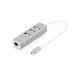 USB 2.0 3-Port Hub & Fast Ethernet LAN Adaptor with Type C Connector