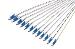 FO pigtail set, 12 pcs LC, SM OS2 09/125 æ loose buffer, color code DIN IEC 305m