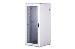 36U network cabinet, 1787x800x800 mm glass front door and double wing opening rear door color grey (RAL 7035)