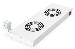 Roof cooling unit for 483 mm (19") installation 2 fans, switch, thermostat, color grey (RAL 7035)