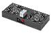 Roof cooling unit for wall mounting, SoHo wall mounting and unmounted cabinets, 2 fans, thermostat, black (RAL 9005)