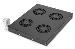 Roof cooling unit for 483 mm (19") installation 4 fans, switch, thermostat, color black (RAL 9005)
