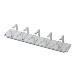2U cable management panel 5x cable rings 85x60 mm, color grey (RAL 7035)