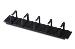 2U cable management panel 5x cable rings 85x60 mm, color black (RAL 9005)