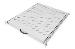 Sliding Shelf for 800 mm depth cabinets vented, color grey (RAL 7035), up to 25 kg, 30x483x570 mm