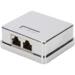 CAT6A Surface mount box 2x Keystone Modules shielded, 2-port
