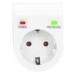 Surge Protection Adapter 1x Cee 7/7 LED White