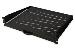 2U extendib. shelf for cabinets from 450 mm depth 88x483x352 mm, up to 30 kg, black (RAL 9005)