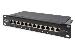 CAT6A Patch Panel, shielded,12-Port label field, 1U, 10in rack mount, black RAL 9005