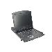 Modularized 48.3cm (19in) TFT console with 1 port KVM, RAL 9005 black - CH keyboard